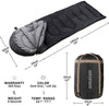 amaian Sleeping Bag - 4 Seasons Warm Cold Weather Lightweight, Portable, Waterproof Sleeping Bag with Compression Sack for Adults & Kids - Indoor & Outdoor: Camping, Backpacking, Hiking